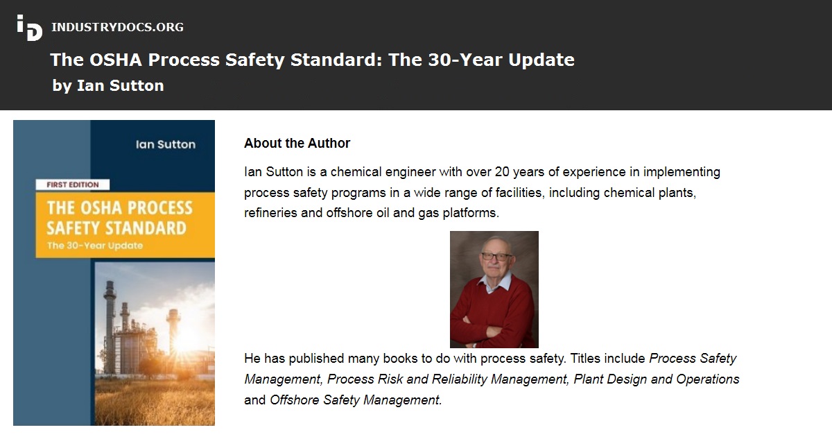 The OSHA Process Safety Standard: The 30-Year Update